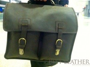 Ashwood Leather Briefcase side view