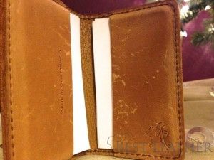 Saddleback Leather Card Holder in tobacco