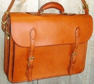 WCS Leather European Briefcase