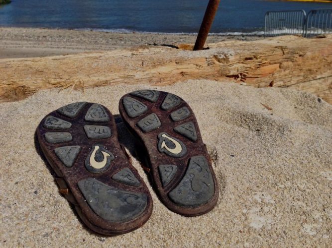 thumbnail image 2 of Olukai Mea Ola Men's Leather Sandals – Tan/Dark Java – Arch Support – Sizes 7-15 NEW 2 of 5