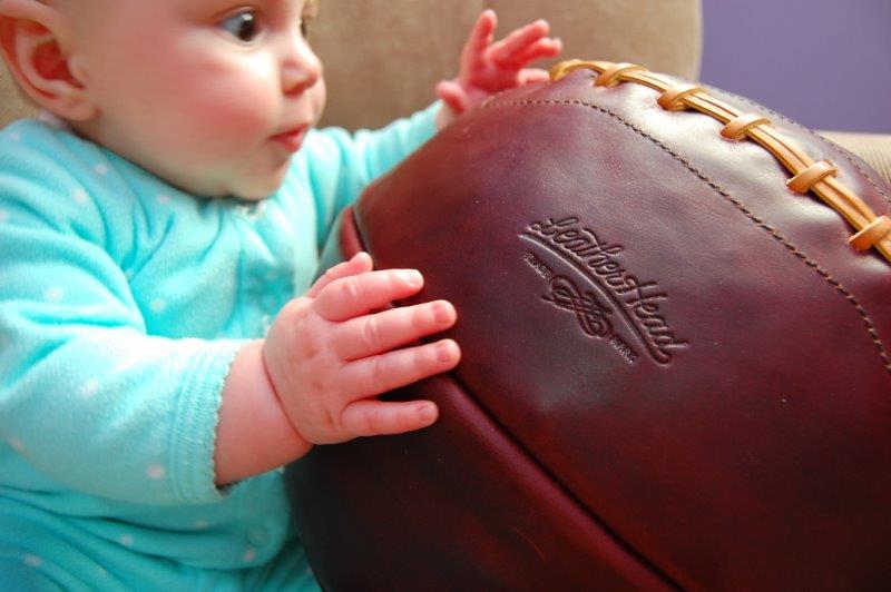 Lemon Ball Leather Baseball - Burgundy & Black