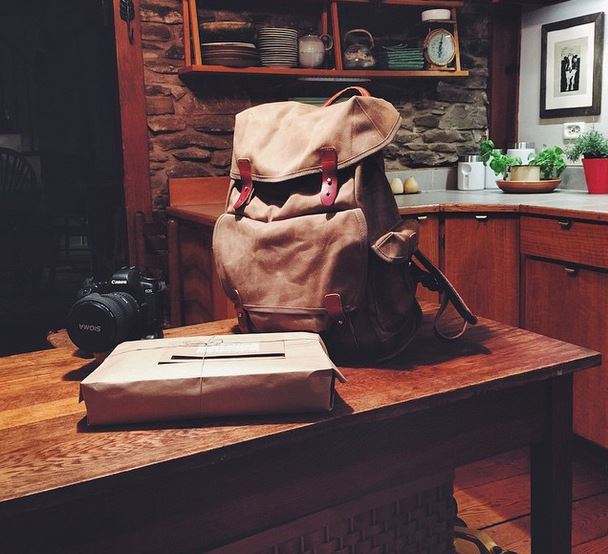 Leather hotsell backpack kickstarter