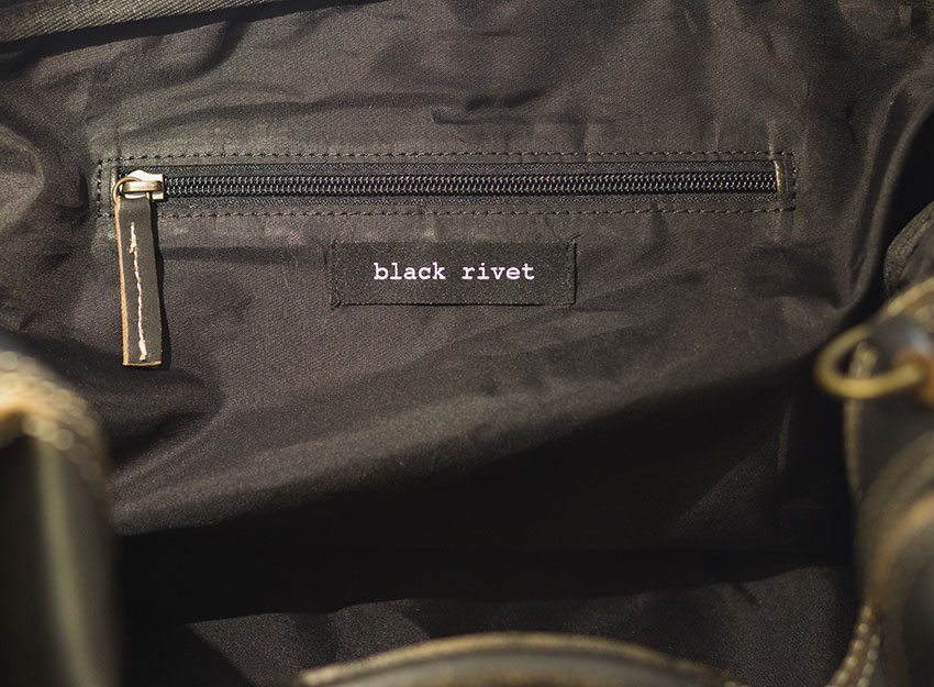 Black rivet outlet purse