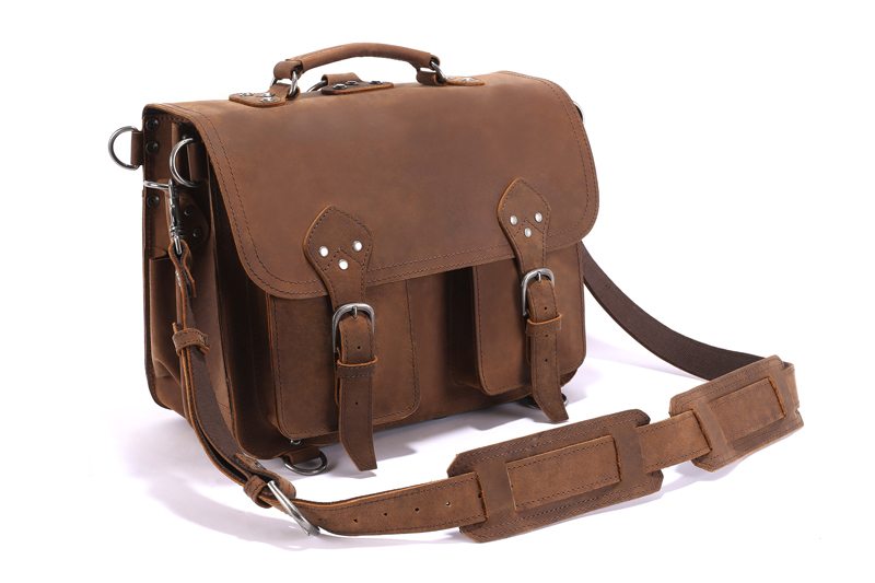 rugged leather briefcase