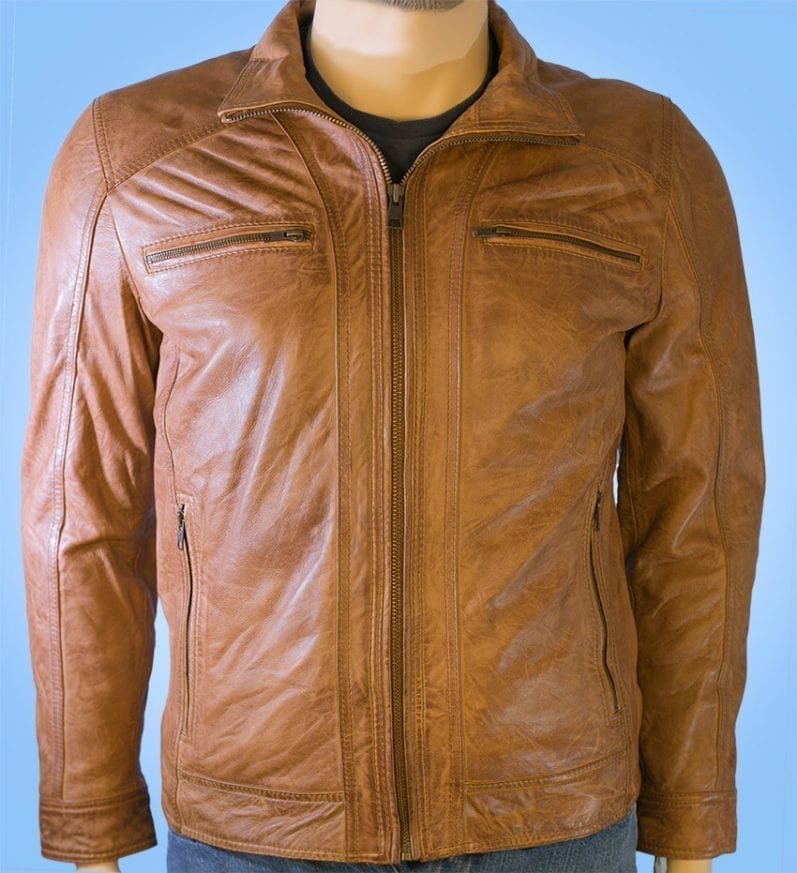 black rivet brown leather jacket