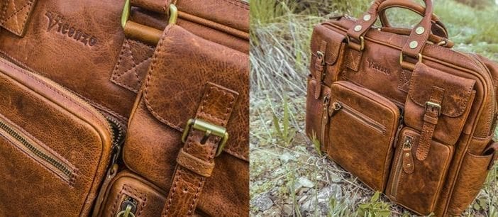 full grain leather briefcase