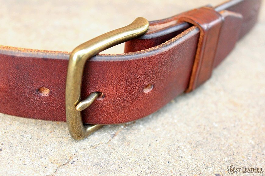 Craft Brown Leather Belt, Handmade American Harness Thick Belt – Craft and  Lore