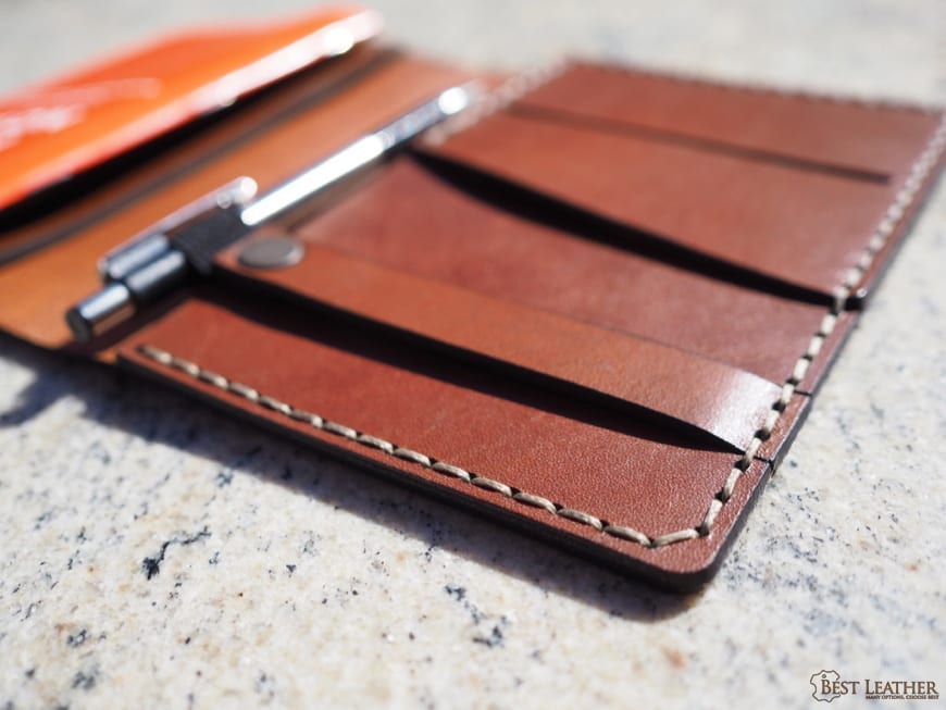 Horween Leather Notebook Cover Hatch Grain Epsom Leather 